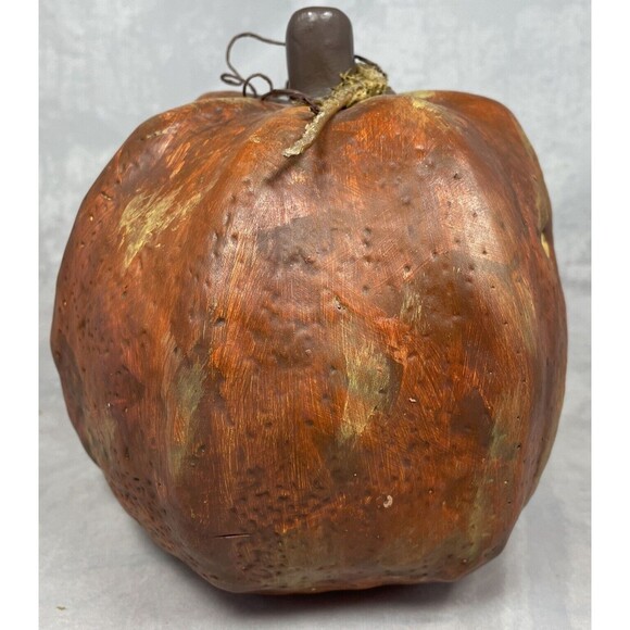 Halloween Ceramic Pumpkin Jack-O-Lantern CJF Designs Ceramic 7.5” Creepy/Spooky - Picture 5 of 9